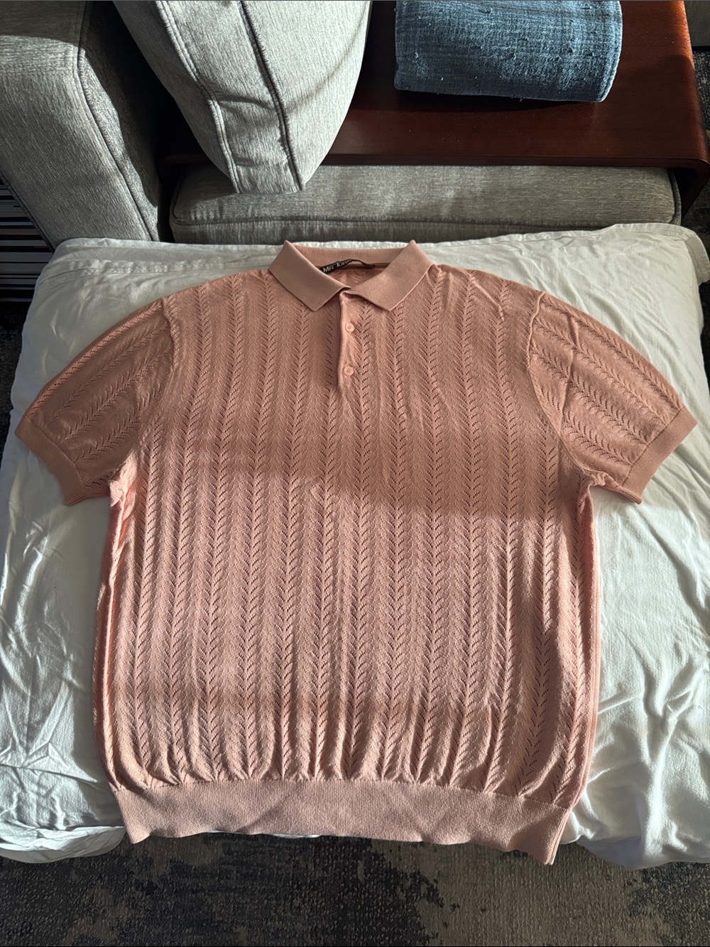 Mr. Turk Short-Sleeve Knit Polo in Light Pink